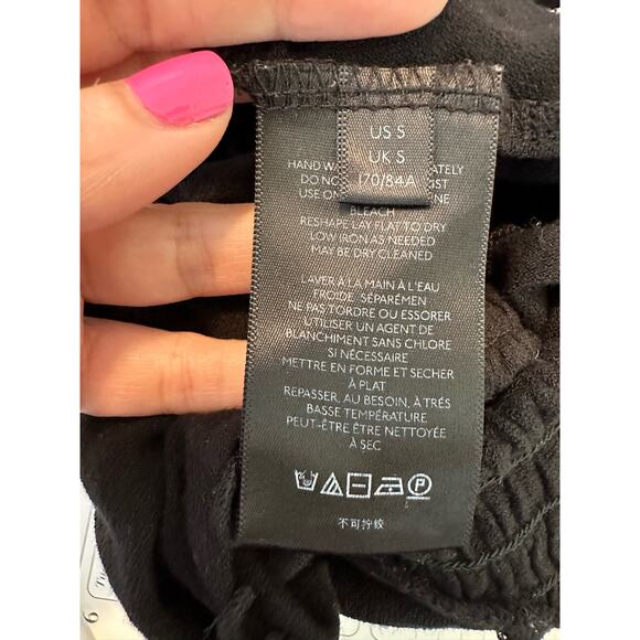 Urban Outfitters black Cropped Short Sleeves Peasant Top size Small - Picture 4 of 13